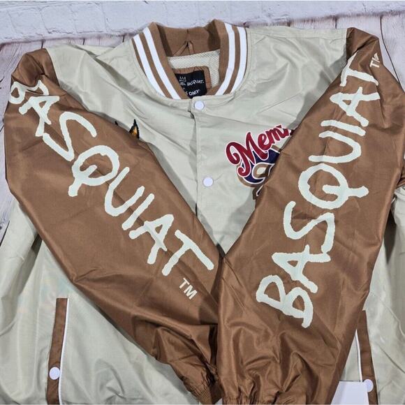 Jean-Michel Basquiat Members Only Varsity Bomber Jacket Mona Lisa Dragon Medium - Picture 3 of 9